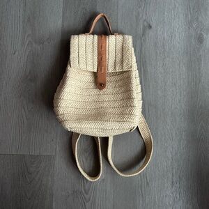 Universal Thread Woven Straw Backpack